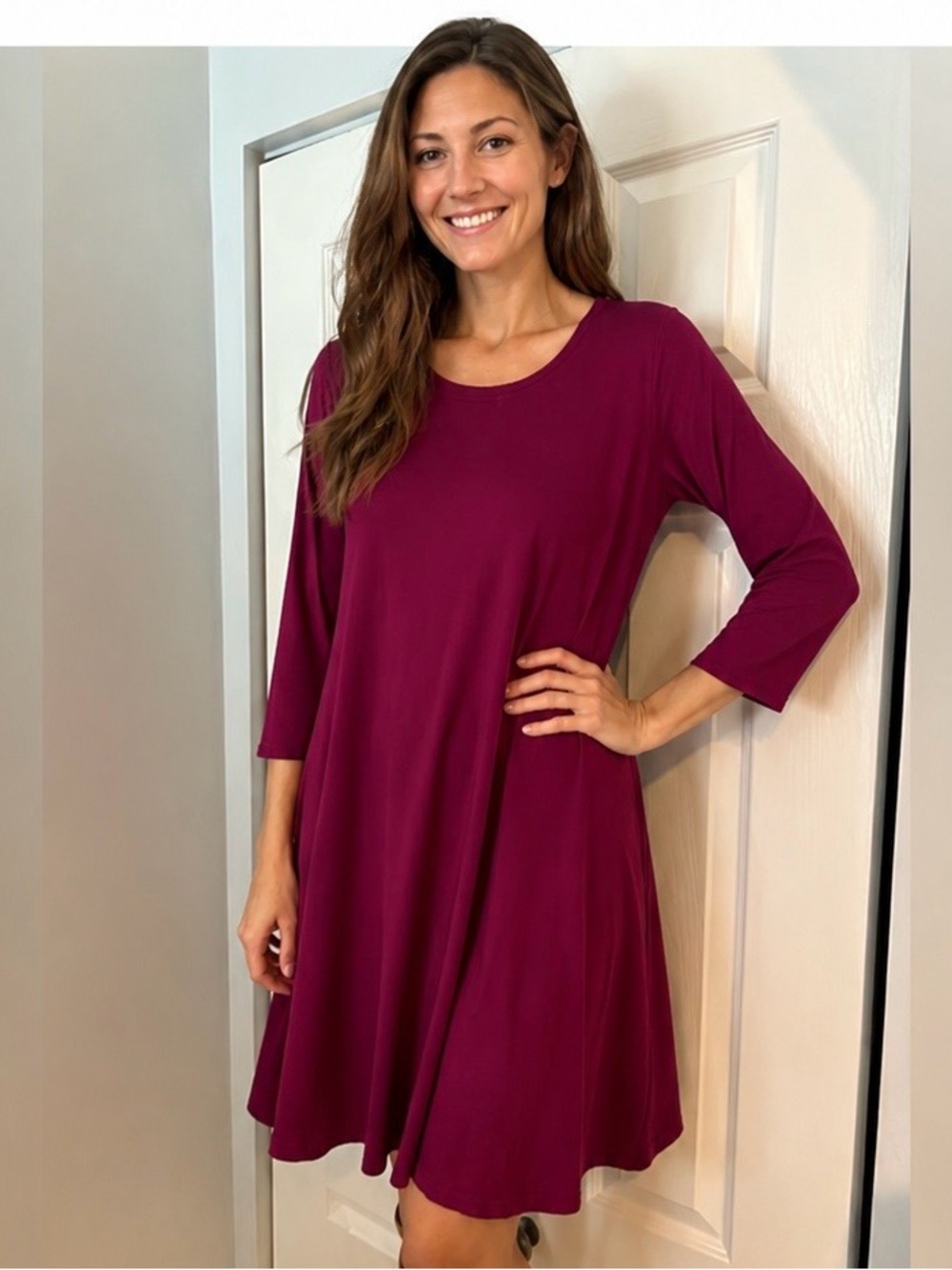 J.Jill Winterberry Dress | Women’s Medium | $99 Retail | Flowy 3/4 Sleeve